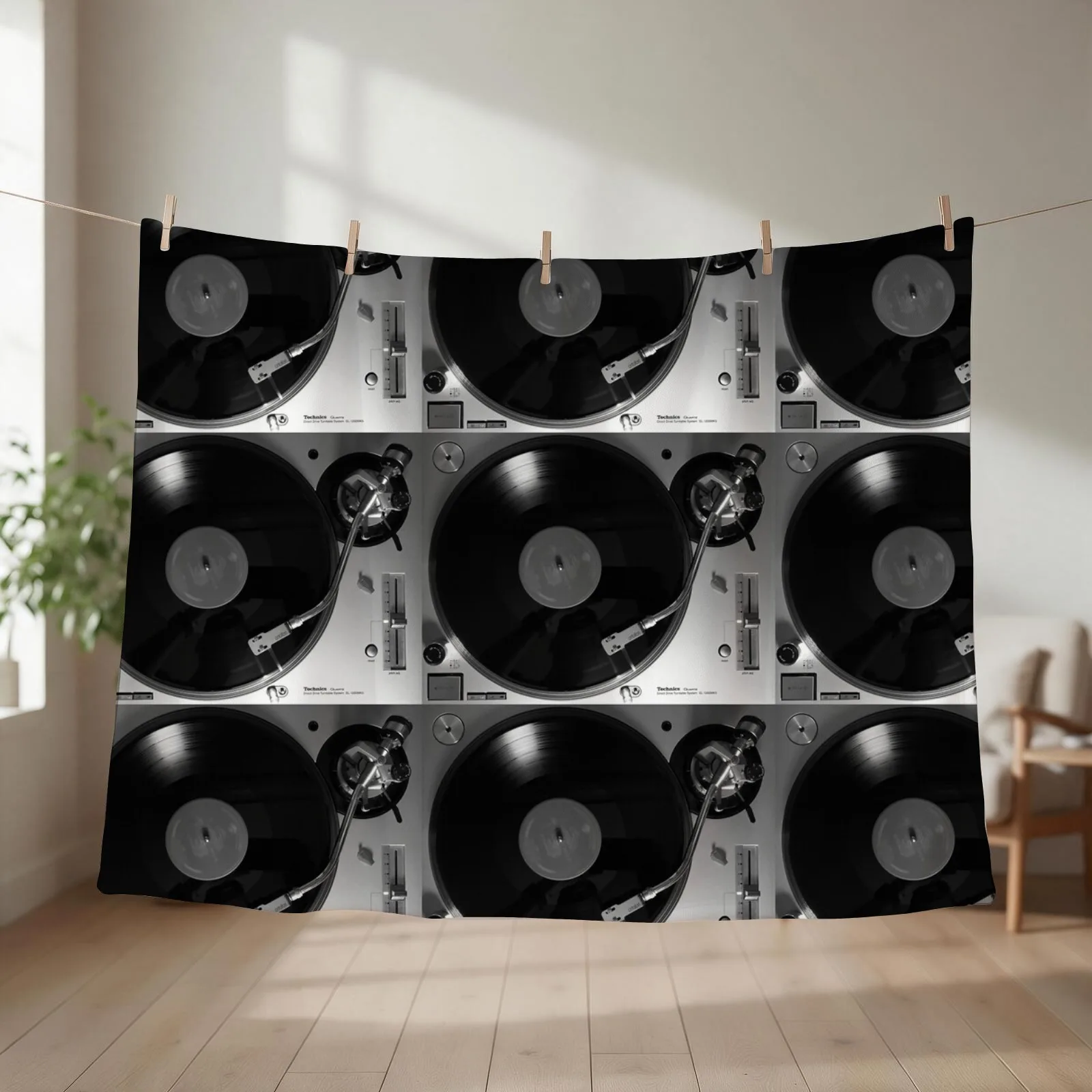 Technics SL-1200GR Turntable Throw Blanket couch cozy soft plush fuzzy picnic outdoor blanket