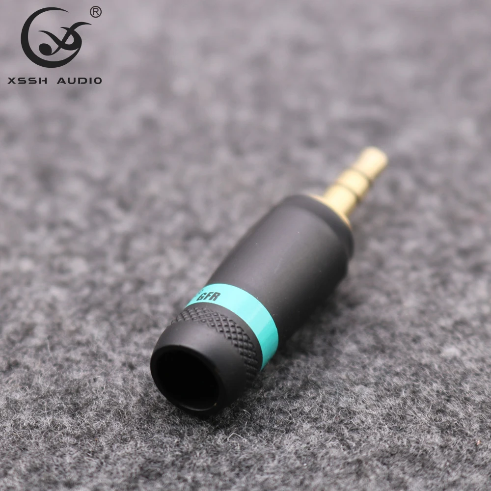 10 Stück YIVO Hi-End vergoldeter Audio-Kopfhörer-Kopfhörerstecker 3,5 mm 3,5 Stereo 1/8 Zoll Klinkenstecker 6 mm Max. Durchmesser für Kabel