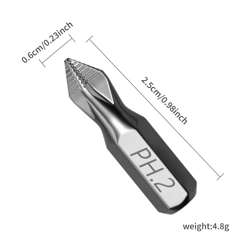 1Inch PH2 Impact Screwdriver Bit - Perfect for Plastic, Wood, and Metal Projects!