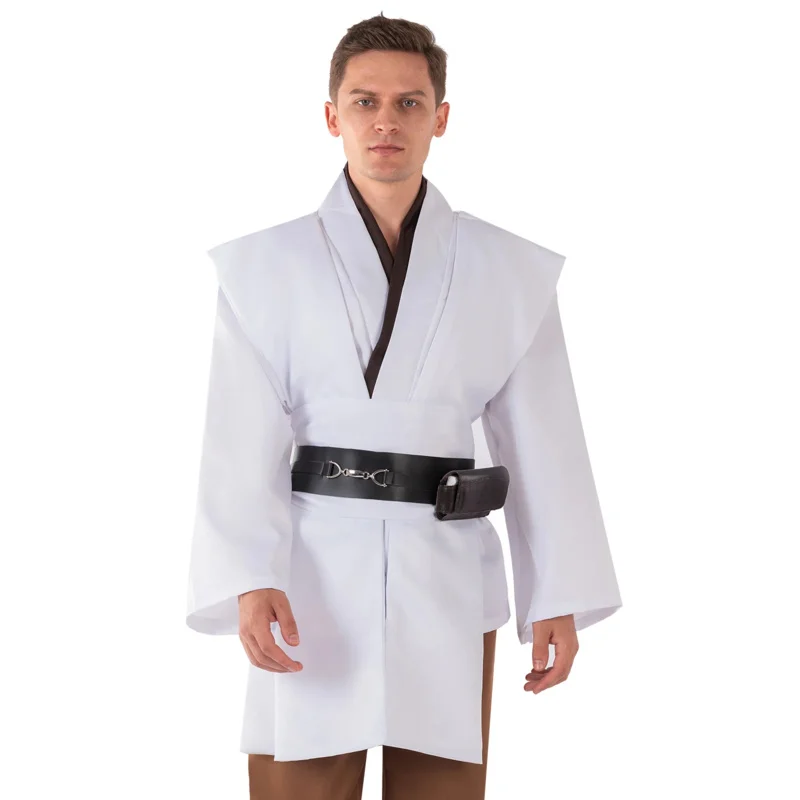 大人男性コスプレ衣装映画キャラクター衣装ジェダイ騎士チュニックローブフード付きマントフルセット服ハロウィンパーティースーツ