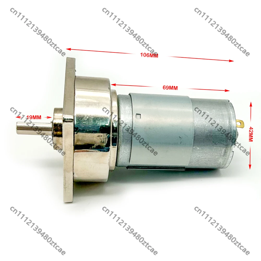 775 Geared Motor 12V 24V 35W High Torque Speed Adjustable Micro Reducer DIY Slow Speed DC Motor