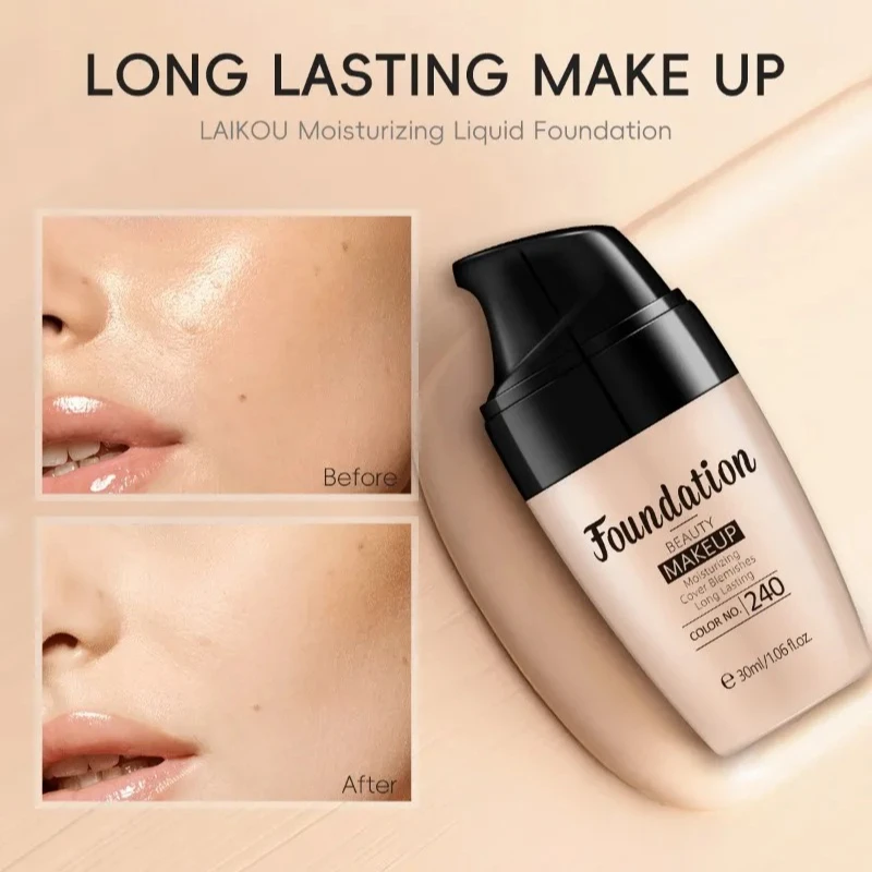 Correttore per fondotinta liquido opzionale a 3 colori Trucco viso idratante e illuminante idratante a lunga durata impermeabile