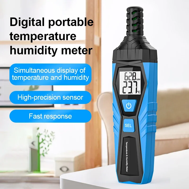 Digital temperature and humidity meter Multifunctional LCD fruit wheat crops humidity Tester