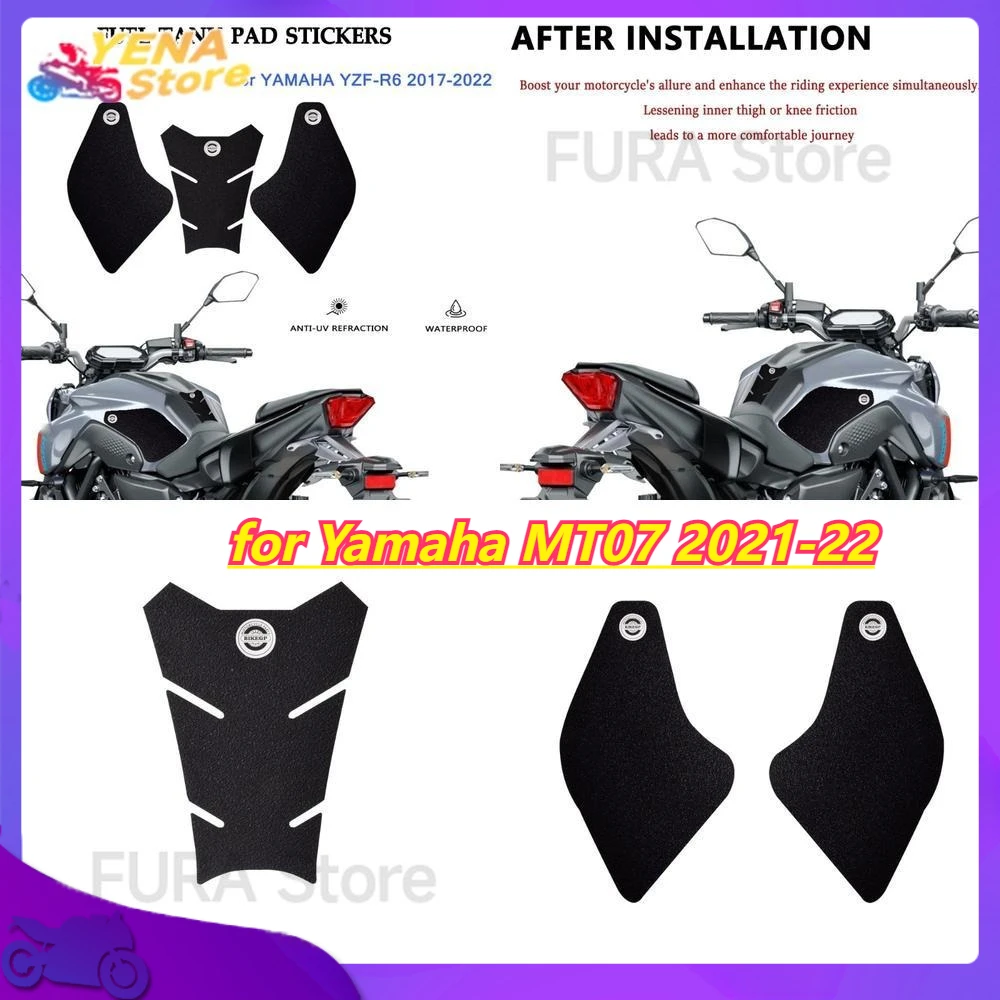 

Motorcycle Fuel Tank Sticker for Yamaha MT07 2021-22 Fishbone Protection Body Decal Body Sticker Modification