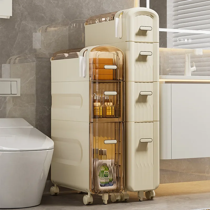 

Kitchen Storage Shelf Seam Cabinet, Bathroom Drawer, Toilet Side Cabinet, Narrow Storage Cabinet