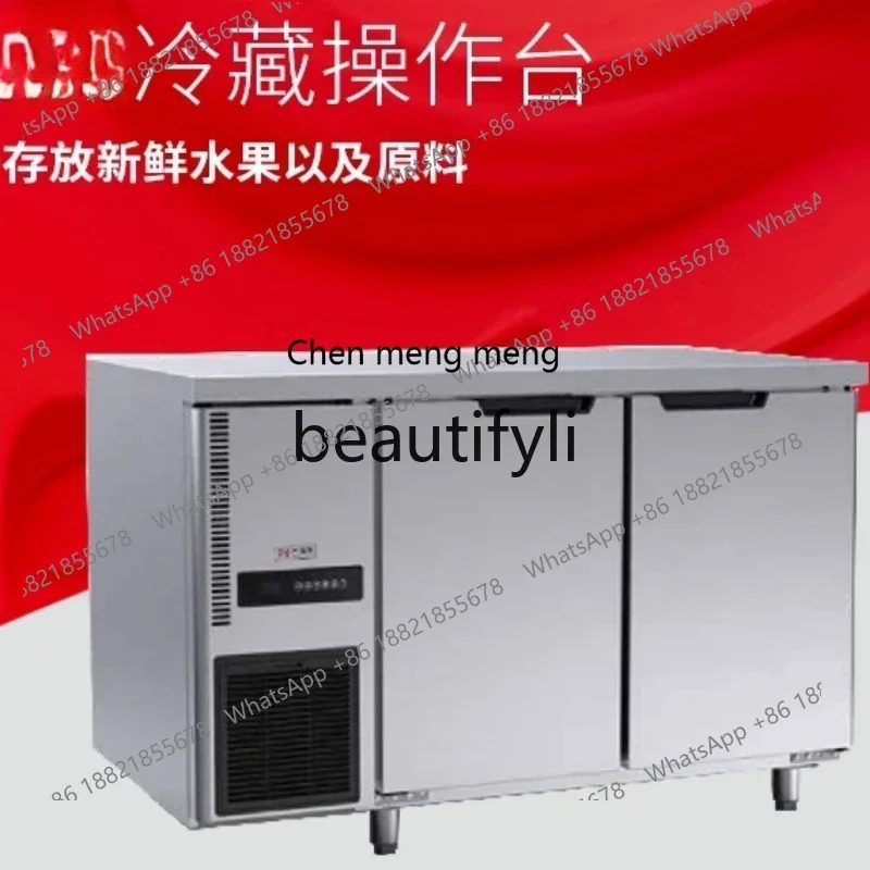 

Hot sales New arrive Workbench Commercial Freezer Water Bar Refrigerated Cabinet Refrigerator Horizontal Fresh-Keeping Operation