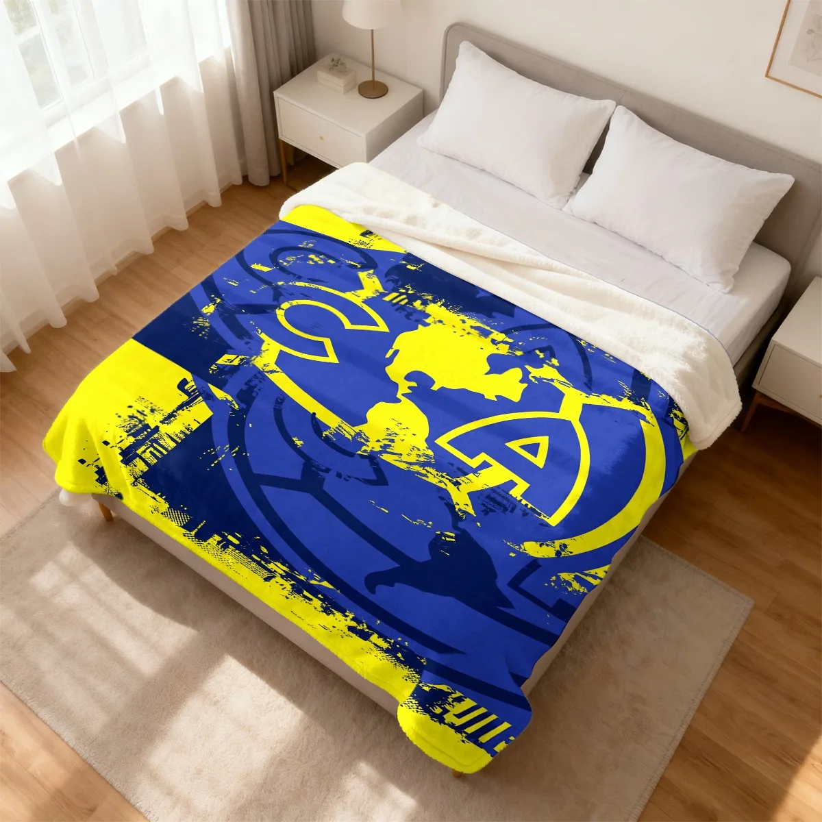Customize A Football-Patterned Throw That Is Perfect for Year-Round Use, Easy to Clean in The Washing Machine, And Makes a Great