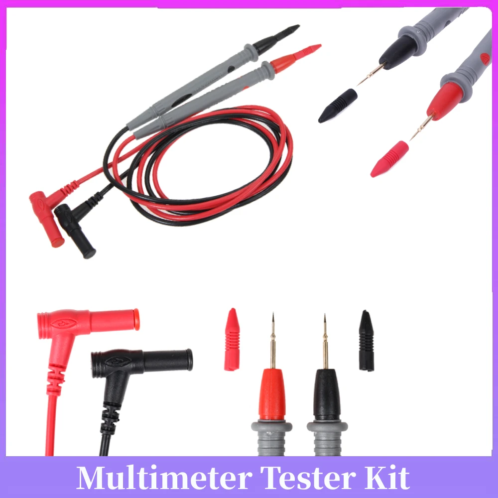 

1-5 пар тестовых проводов для мультиметра, универсальный щуп для мультиметра 20А, проволочная ручка, позолоченный зонд, аксессуары для электриков