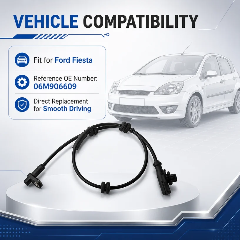 ABS Wheel Speed Sensor for Ford Fiesta OE 06M906609 Front/Rear Axle Replacement Auto Parts