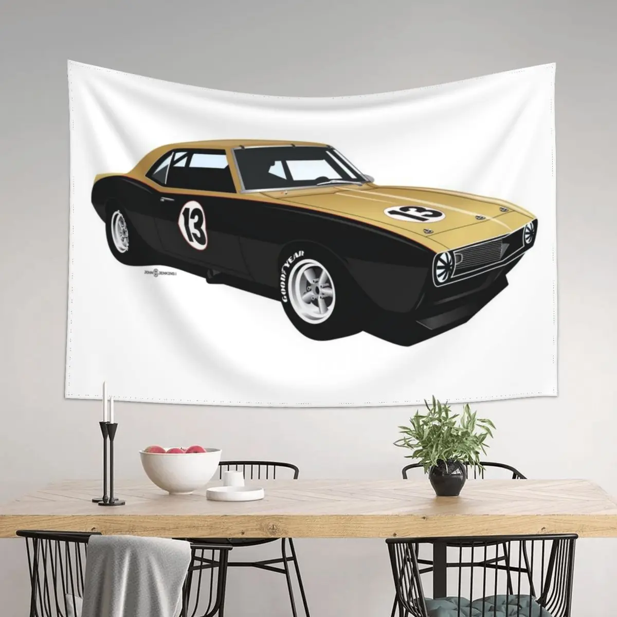 

1968 Trans-Am Camaro Tapestry Wall Decor Aesthetic Room Decor Room Decor Korean Style Tapestry