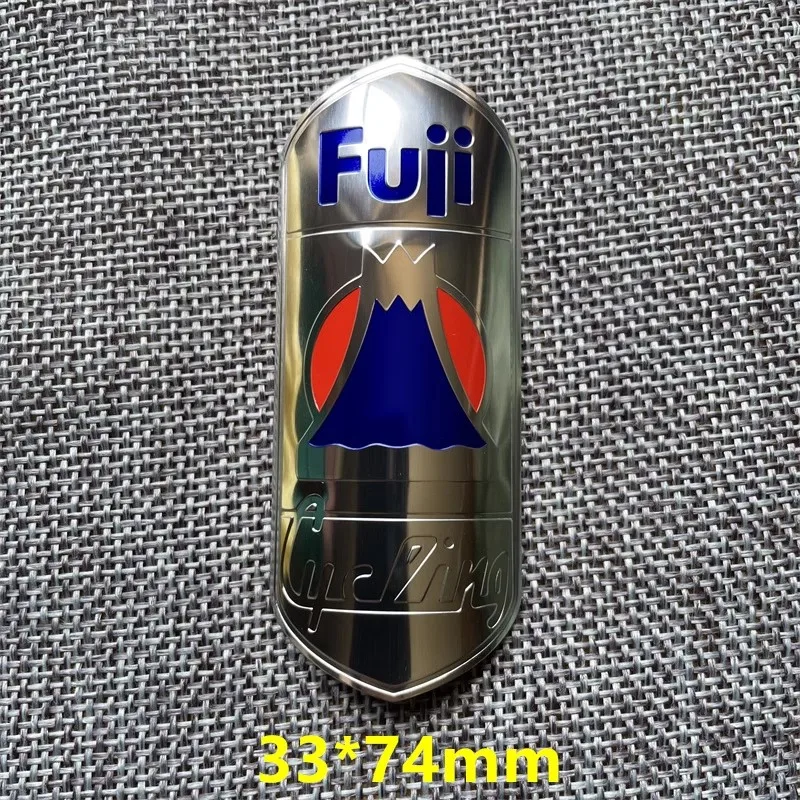 Fuji bicycle mountain bike logo decoration sticker metal label head badge BRIDGESTONE tube decals accessories waterproof