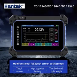 Hantek TO1154D/TO1254D Touch Screen Digital Oscilloscope 4 Channels Portable USB Oscillscopio + 25Mhz Signal Source+Multimeter