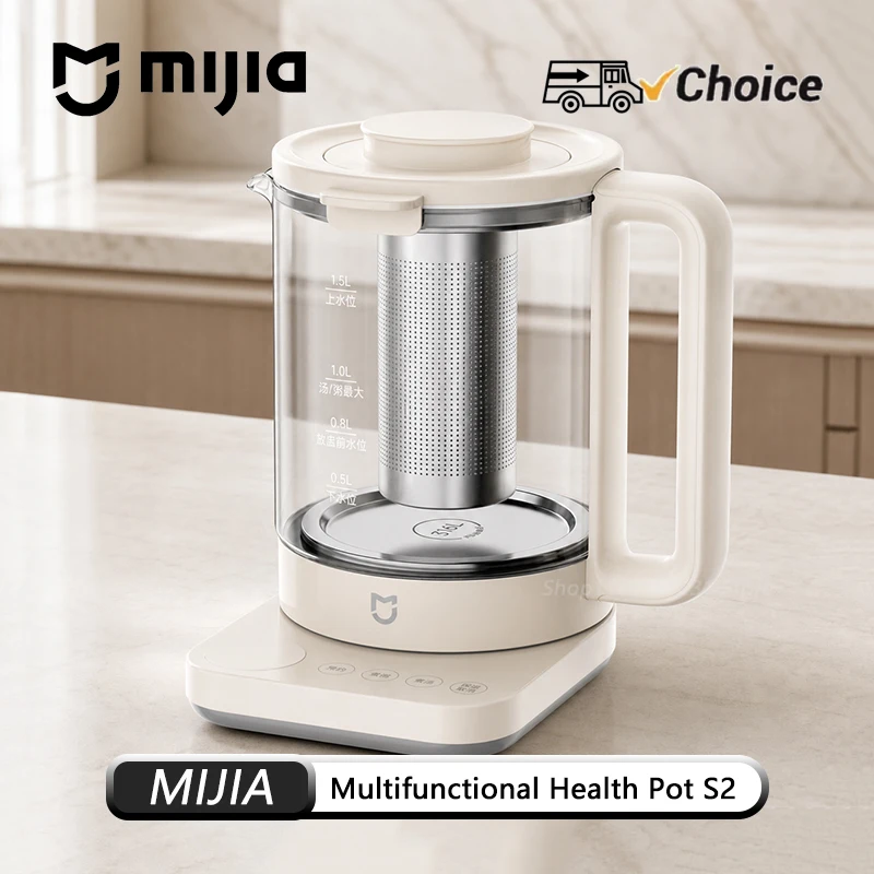 original-new-mijia-s2-multifunctional-health-pot-kettle-15l-household-appliances-800w-304-stainless-steel-heat-preservation-cn