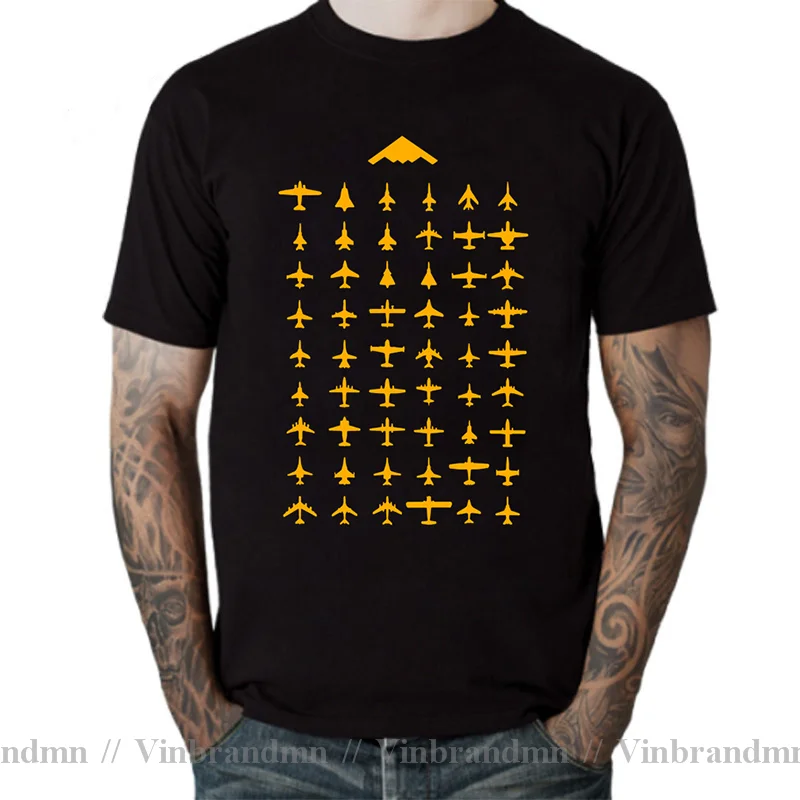 Military Fighter Jets F-15, F-16, F-18, F-22, F-35 and More Men T-Shirt Short Sleeve Casual 100% Cotton O-Neck 2024 Summer Shirt