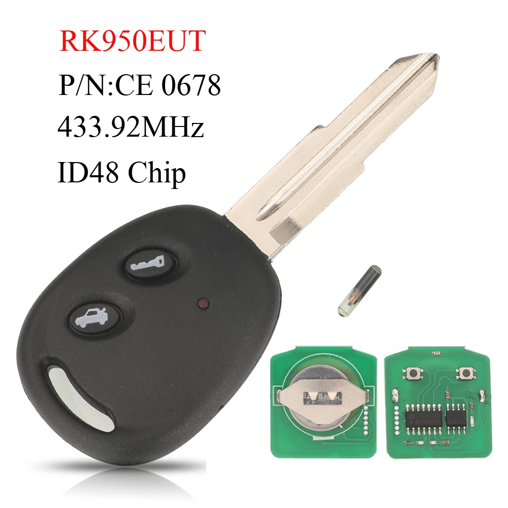 

jingyuqin Remote Control Car Key 433.92MHz FSK ID48 RK950EUT CE 0678 For Chevrolet Aveo Spark Matiz Holden Barina 2009-2016