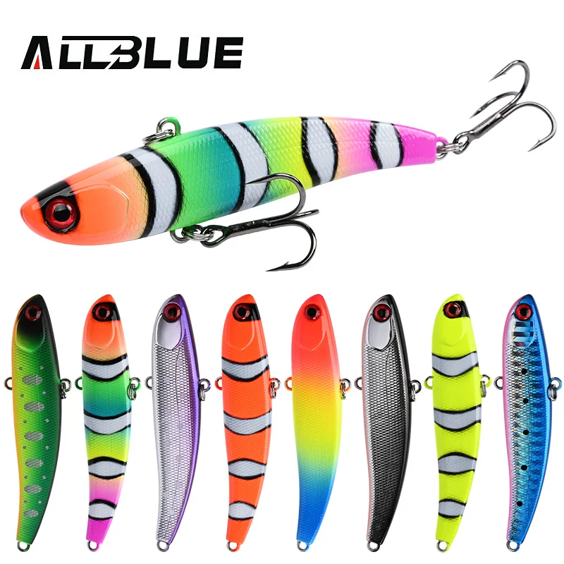 ALLBLUE falce VIB Sinking Vibration 13g 17g 23g Fishing Lure Hard Wobbler Plastic Bass Pike esca artificiale Winter Ice Tackle