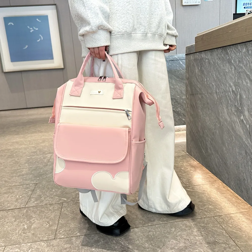 Fashion Large Capacity School Backpack Multi-functional Hand-held Diaper Bag Waterproof Mommy Bag Student