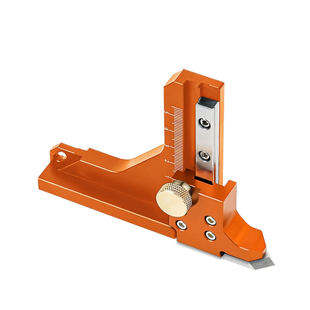 For Woodworking Height Gauge Ruler for Table Saw 0-60mm / 0-2.5in Adjustable Aluminum Depth Gauge for DIY Projects
