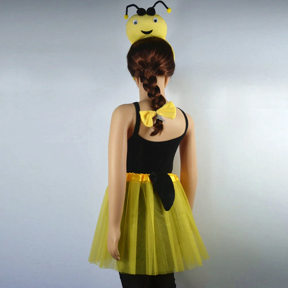 Kids Women Children Animal Ladybird Yellow Bee Ant   Headband Tutu Skirt Tie Tail Set Birthday Party  Halloween Costume Cosplay