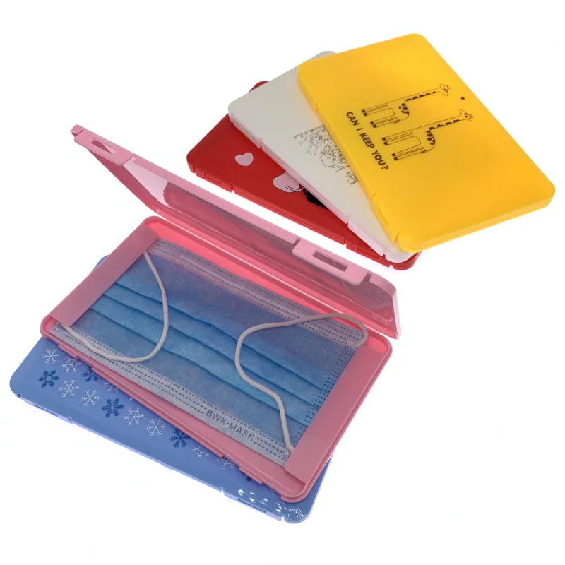 PP Face Mask Storage Box Mask Holder Portable Dust-Proof Moisture-Proof Children's Student Mask Box Disposable Mask Storage Case