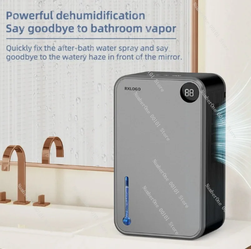 Small Silent Dehumidifier for Home, Portable Moisture-Proof Dryer for Bedroom Closet, Air Drying