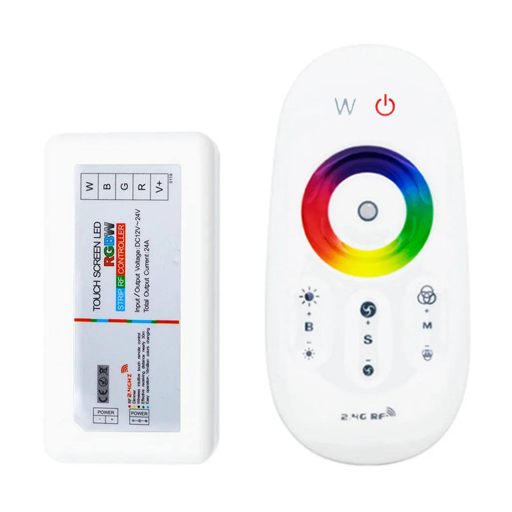 LED Light Strip Controller 2.4G Touch Remote Control Set Pack DC5V12V-24V 6A/CH Dimmer CCT RGB RGBWC Home Commercial Lightweight