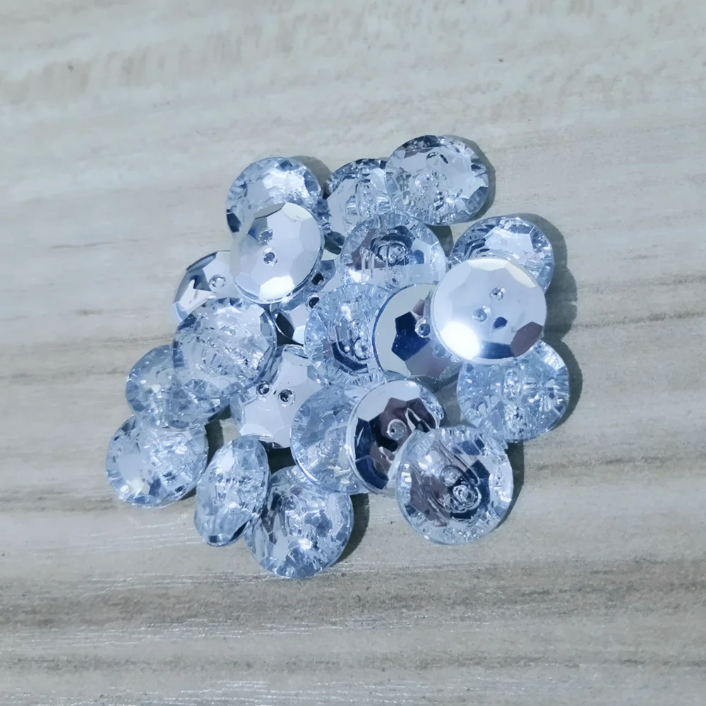50PCs Acrylic Sewing Buttons Scrapbooking Round 2 Holes Costura Botones Decorate sewing supplies 11mm B211212