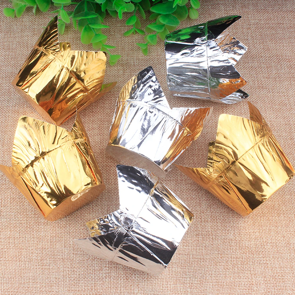 

50 Pcs Cake Cups Muffin Liners Parchment Celebration Paper Cupcake Cases Tulip Decoration Wrapping