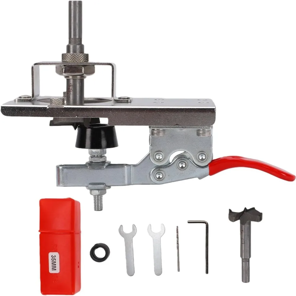 Accurate Cabinet Hinge Jig With Clamp 35mm Hinge Drill Jig Mounting Aluminum Alloy Woodworking Tool For Kitchen Cabinet Doors