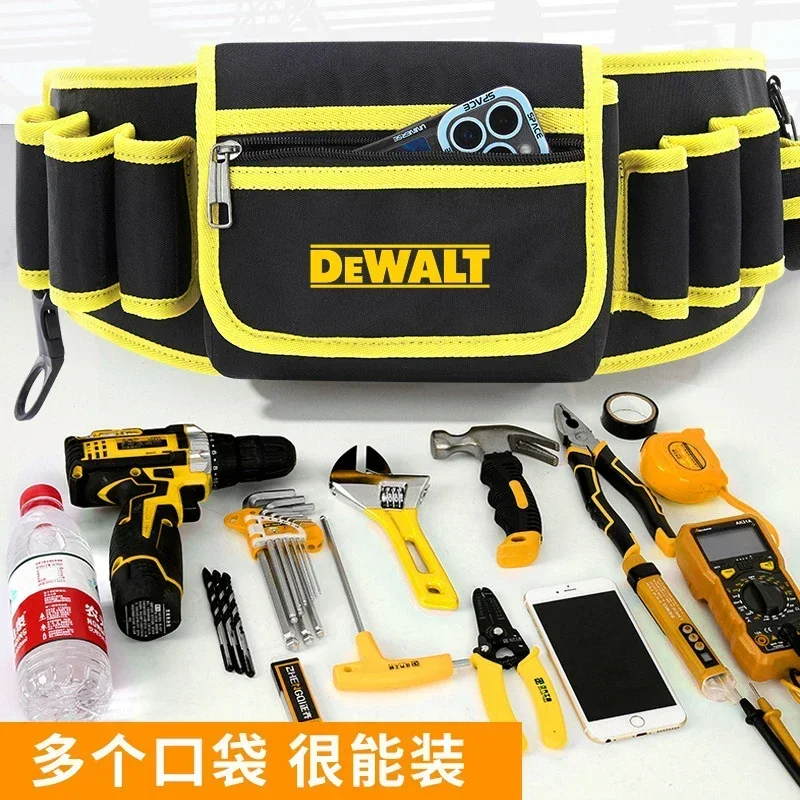 DEWALT Drill Parts Storage Waist Bag Bit Electric Power Tools Accessories  Toolkit Wear-resistant Tools Pouch Anti-Fall Tool Bag