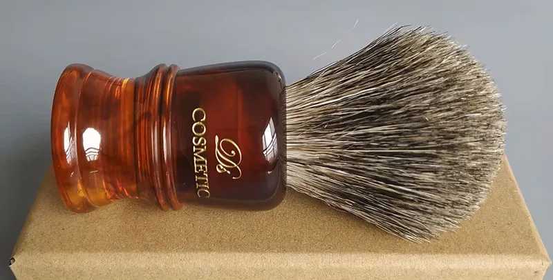 Dscosmetic 22mm Amer 100% Pure Natural Hair Shaving Brush with  Resin Handle