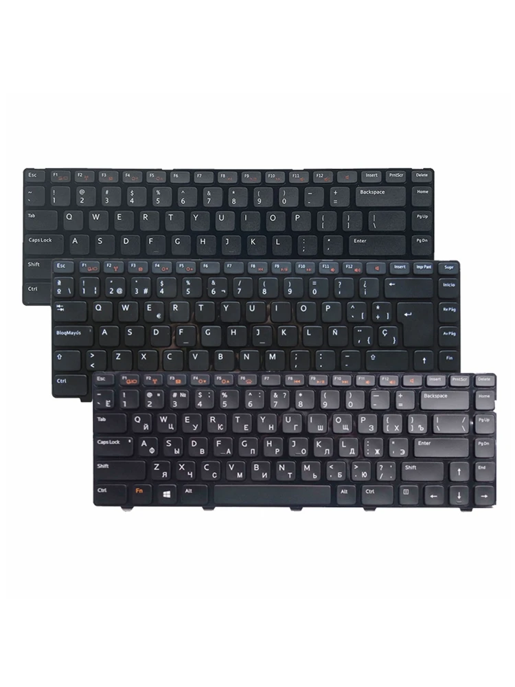 Klawiatura do laptopa US/UK/RU/SP/FR/AR/BR/TI/SA dla Dell N4040 N4050 N4120 N4110 N411Z N5050 N7520 7520 7420 3420 5420 P22G P33G P25F — zdjęcie produktu 3