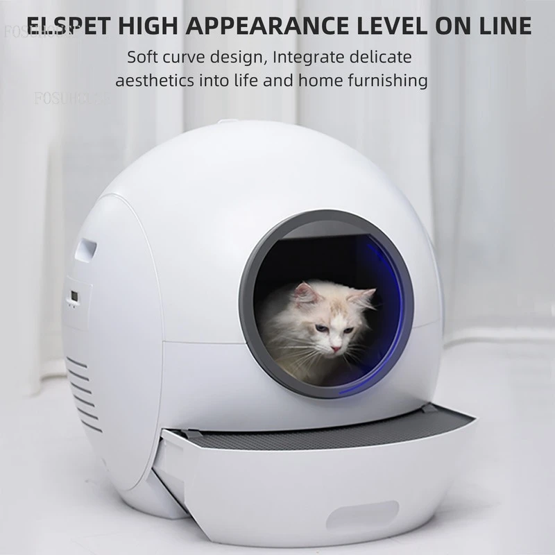 

Fully Automatic Cat Litter Box Fully Enclose Deodorant Anti-splash Large Electric Feces Shovel Kitten Smart Cat Bedpans Supplies