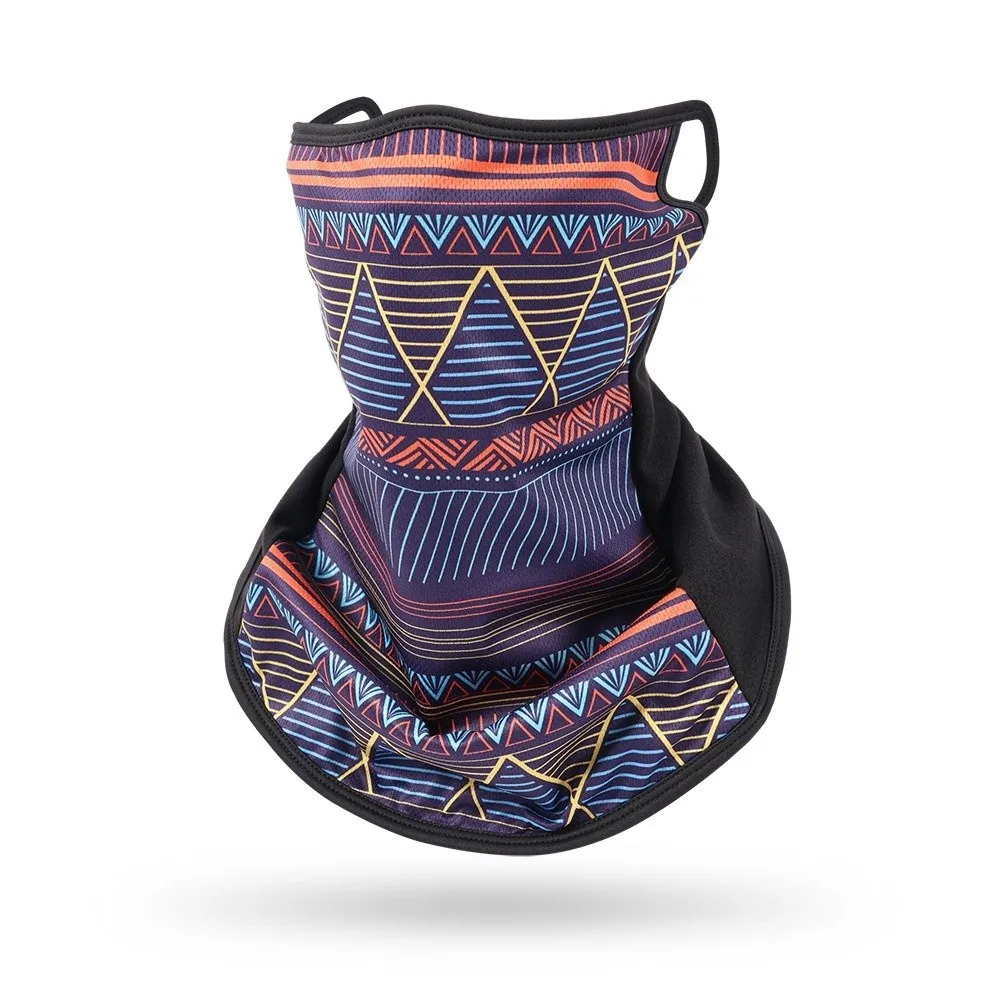 

Autumn and Winter Warm Ear-hanging Outdoor Cycling Neck Cover Cold-proof Windproof Triangle Scarf Winter Bandana Men and Women