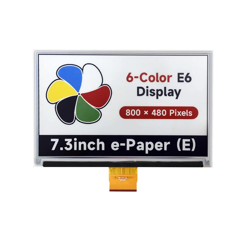 7.3 inch 6 color electronic ink screen bare screen E6 technology 800 × 480 resolution SPI communication interface