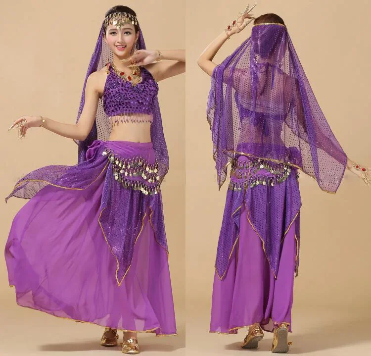 Costumi di danza del ventre Costume di Bollywood vestito indiano vestito di danza del ventre per le donne Set di danza abito indiano danza del ventre orientale