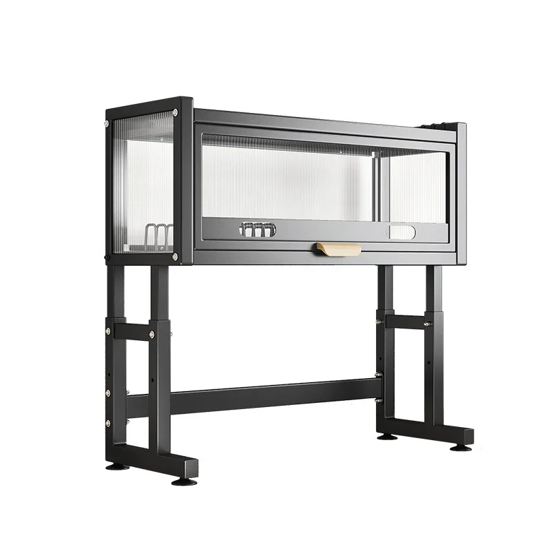 Thickened Sink Storage Rack Adjustable Dustproof Dish Shelf Stable Kitchen Organizer  Multi-Purpose Draining Rack