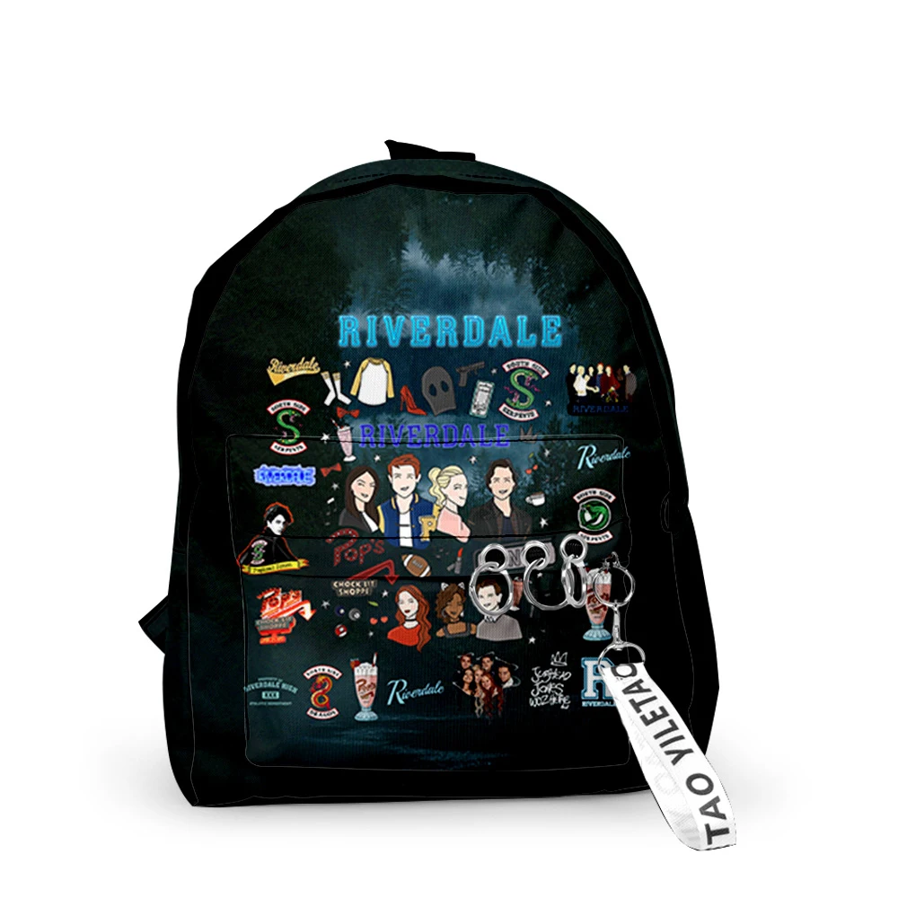 Classic Funny Riverdale Season 5 Backpacks Boys/Girls School Bags 3D Print Keychains Oxford Waterproof Cute Small Backpacks