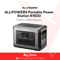ALLPOWERS R1500 Portable Power Station 1152Wh LiFePO4 Battery with 1800W (3000W Peak) AC Output Solar Generator for Garden Party