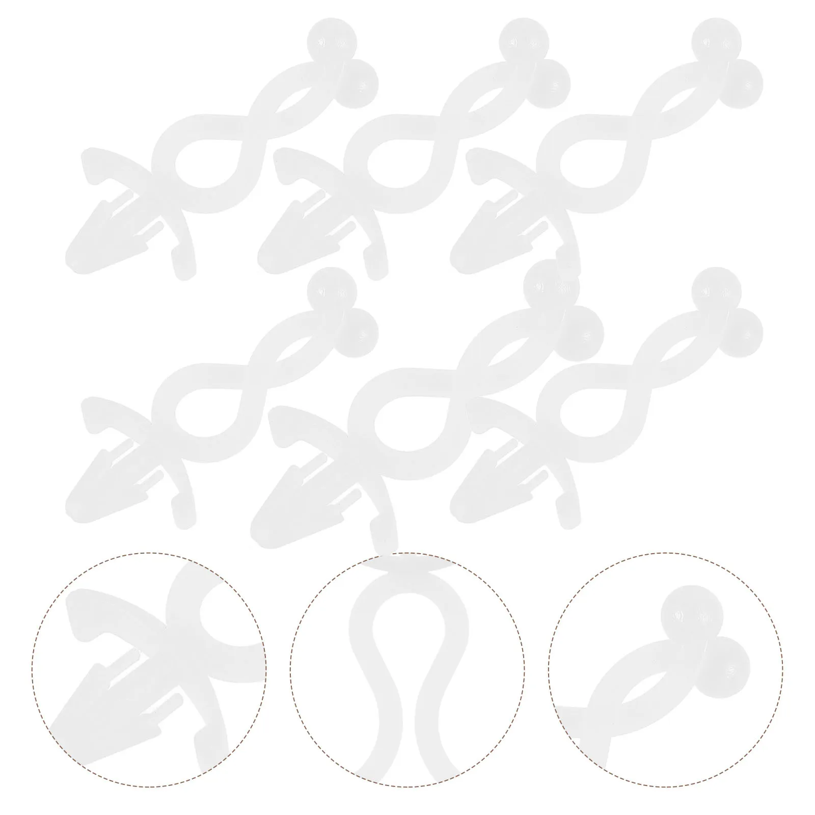 

100Pcs Cable Wire Clips Clamp Organizer for Cord Management Wall Mount Wiring Fixing Nylon Fasteners Cable Wire Clips