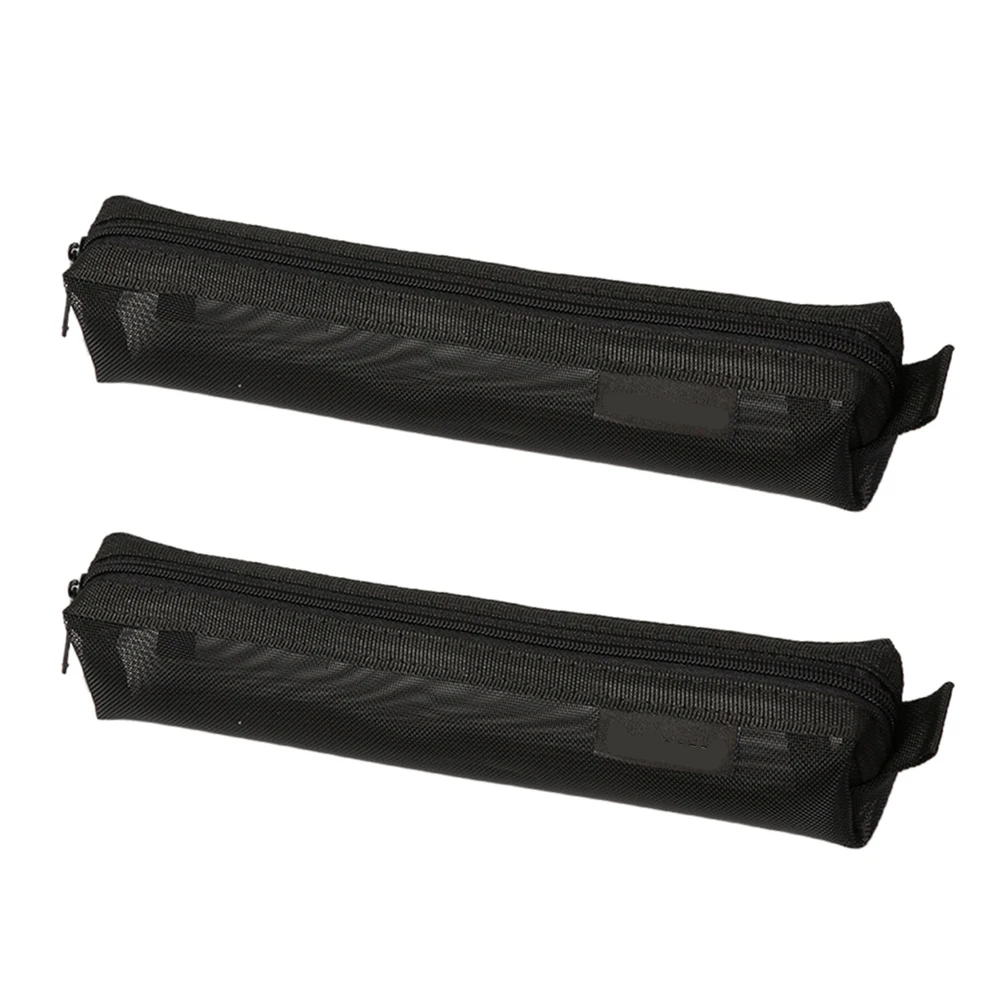 

2pcs Exam Pencil Case Large Capacity Clear Stationery Bag Lightweight Transparent School Pen Container Student Storage Pencil