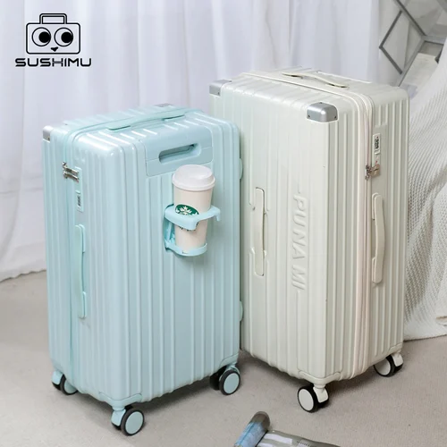 SUSHIMU 여행 가방, 넓은 손잡이 여행 가방, 남성, 20, 24, 26, 휴대용 수하물, 여성 PC, 알루미늄 프레임 트롤리 케이스 
