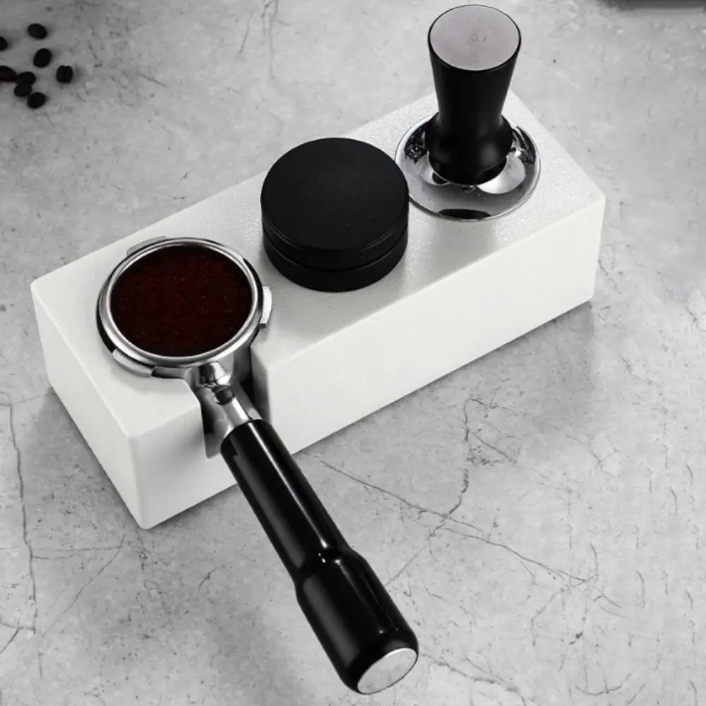 

Non Slip Coffee Tamping Station Adjustable Height 51/53/58mm Coffee Portafilter Stand Rectangular Coffee Distributor Bracket Bar