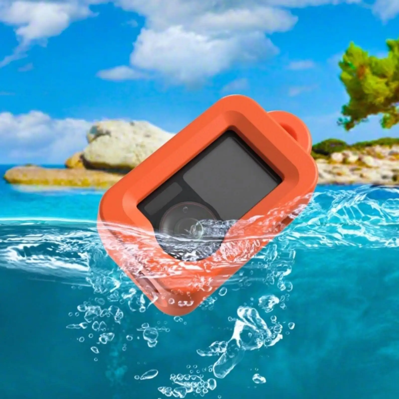 Floating Housing Case High-Visibility Orange Floating Camera Case Ultra-Buoyant
