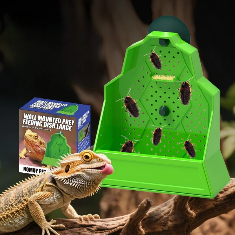 Reptile Suction Cup Feeder Anti-Escape Insect Food Dish Bowl For Snake Frog Tortoise Bearded Dragon Spider Amphibian