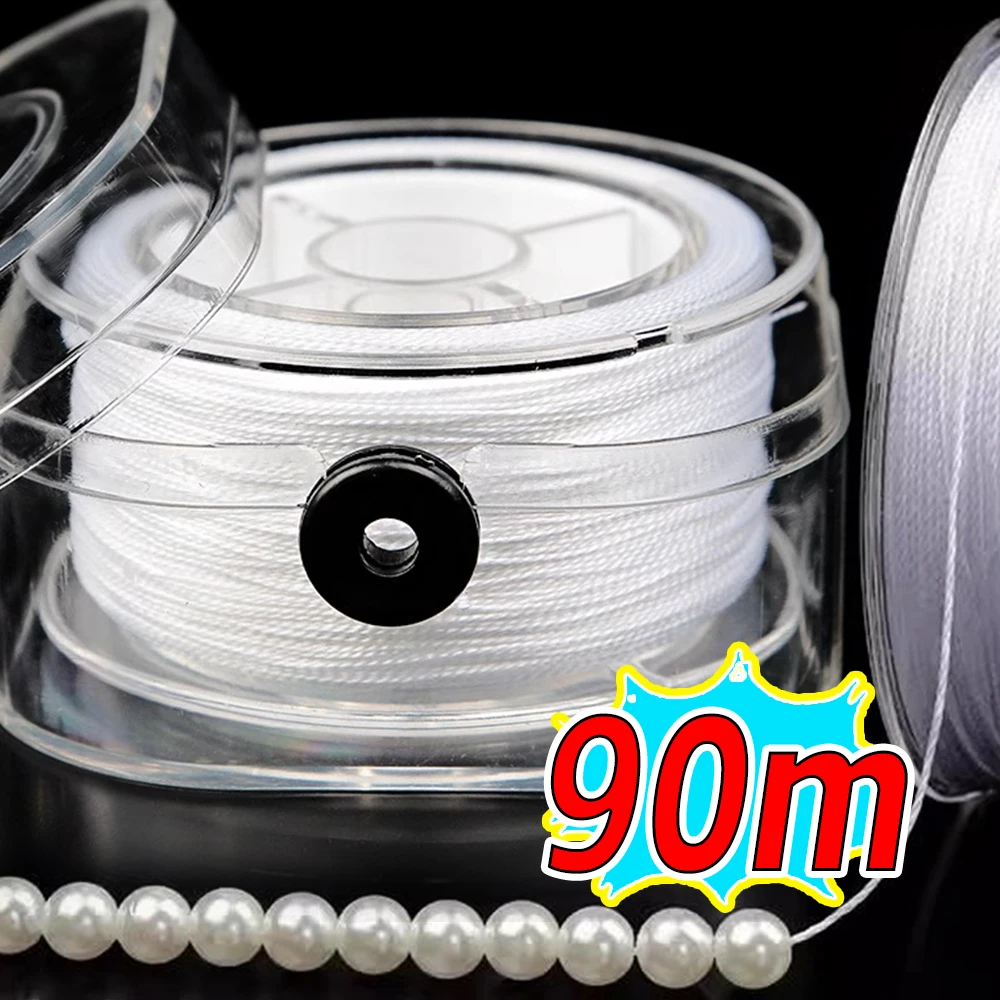 

90M/Roll Strong Elastic Crystal Beading Cord 0.8mm for Bracelets Stretch Thread String Necklace DIY Jewelry Making Cords Line