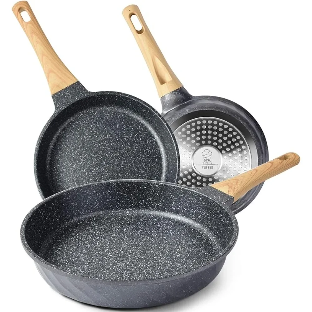 Pans for Cooking Omelette Pan Cookware Set with Heat-Resistant Handle, Christmas Gift for Women