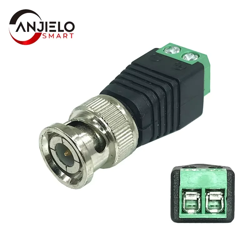 2pcs Camera CCTV ConnectorsBNC UTP Coax CAT5 Video Balun Connector Adapter for CCTV Surveillance CameraCCTV System