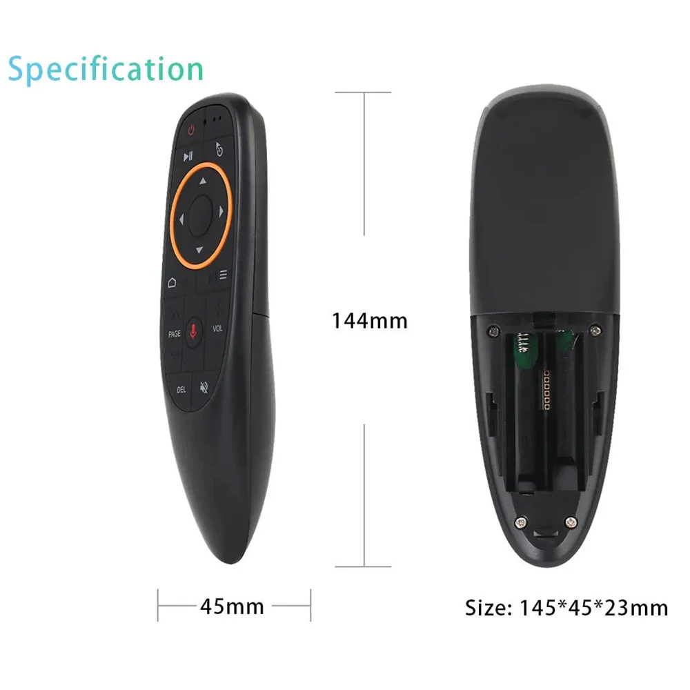 جهاز التحكم عن بعد الصوتي G10S ماوس هوائي 2.4G جيروسكوب لاسلكي IR التعلم لـ H96 MAX X88 PRO Android TV Box HK1