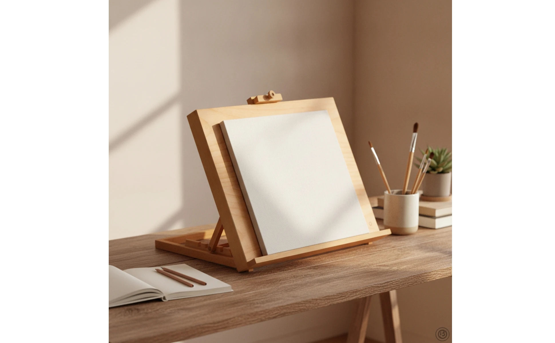 Wooden Tabletop Easel Portable Tabletop Painting Easel Drawing Stand Compact Easy to Store for Artists, Home Workspace, Studio